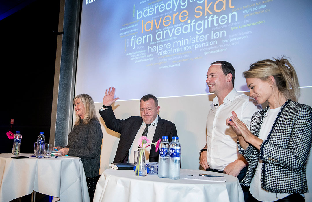 Birgit Aaby, Lars Løkke Rasmussen og Tommy Ahlers. 
